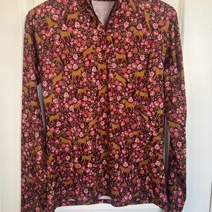 Ariat AriatTek Lowell 1/4 Zip Base layer Performance Riding Shirt Floral Horse M